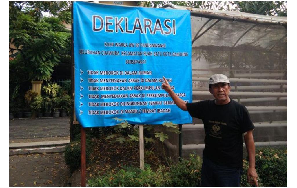 Warga Pandanwangi Bandung Sukses Ciptakan Kawasan Tanpa Rokok